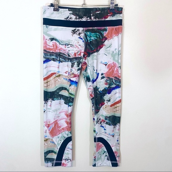 Lululemon Inspire Crop Luxtreme Pigment Wave Multi / Black 6 - Picture 2 of 6